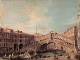 Grand Canal The Rialto Bridge from the South by Canaletto